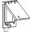 Orbit 1CL-GV Electric Box Cover, Decorator Receptacle Vertical Zinc w/Lock Weatherproof - 1-Gang - Gray