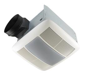 Nutone Bathroom Fan, 80 CFM QuietTest Series w/Light, Energy Star Rated - for 6" Duct