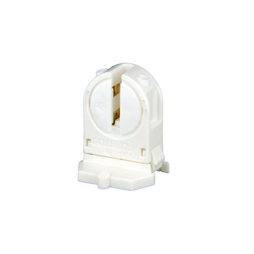 Leviton Fluorescent Lampholder, Miniature Base, Snap-In, White, T5 Bi-Pin    