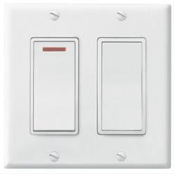Broan Combo Switch, 20A 120V 2-Function 2-Gang Control - White
