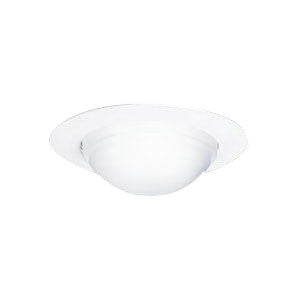 Halo Recessed Lighting Trim, 6" Showerlight Trim, Wet Location, White Trim w/ Frosted Lens and Reflector