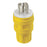 Leviton Locking Connector, 30 Amp, 347/600 Volt 3PY, NEMA L23-30P, 4P, 5W, Wetguard - Yellow