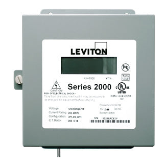 Leviton Electric Submeter, 2000 Series Three Element Demand Meter, Indoor Enclosure, 277/480V, 3P/4W - 1200 Amps