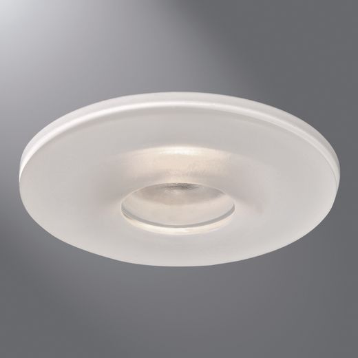 Halo Recessed Lighting Trim, 3" Shower Trim, Frost All-Glass Curve - White