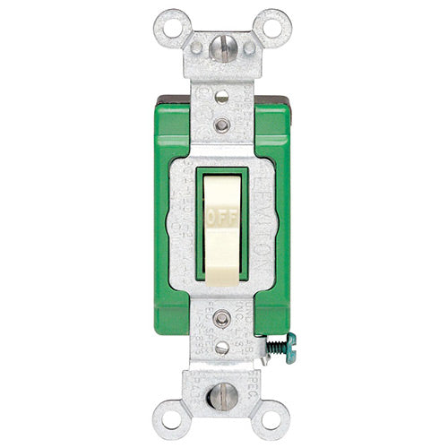 Leviton Double-Pole Toggle Switch, 30A, 120/277V, Ivory, Specification Grade    