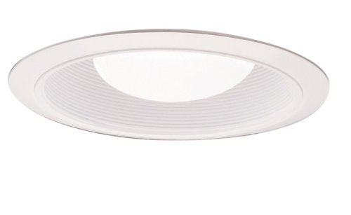 Halo Recessed Lighting Trim, 6" Line Voltage Coilex Baffle Trim - White with White Baffle