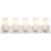 Forecast Lighting F450836E Bathroom Light, Cambria 5-Light Bathroom Lighting Fixture - Satin Nickel