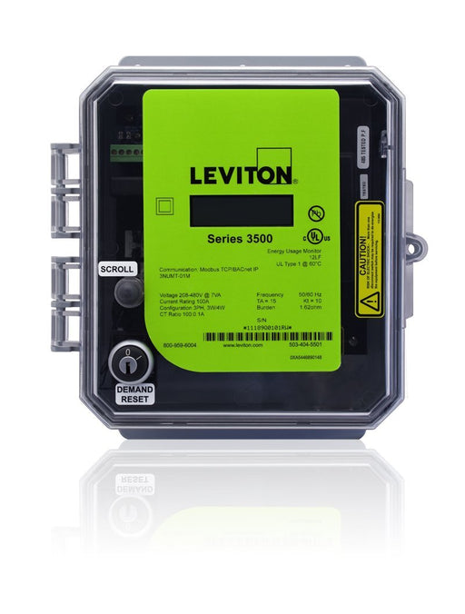 Leviton VerifEye Series Electric Submeter, Outdoor Meter Kit, 208-480V, 3P/4W  3 Split Core - 1600 Amps