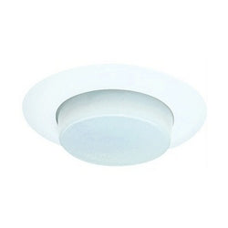 Elco Lighting Recessed Lighting Trim, 6" Line Voltage Shower Trim with Drop Opal - White