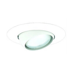 Elco Lighting Recessed Lighting Trim, 5" Line Voltage Eyeball Trim with Ring - All White