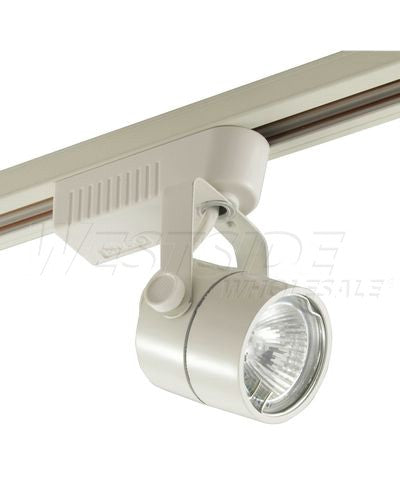 Elco Lighting Track Lighting, Low Voltage Electronic Cylinder Track Fixture - White