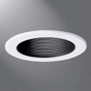 Halo Recessed Lighting Trim, 4" White Self-Flange Ring - For H99 housings only - Black
