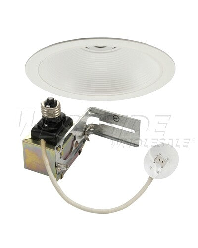 Elco Lighting Recessed Lighting Trim, 6" Low Voltage Adjustable Baffle Retrofit Trim - White