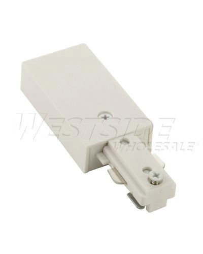 Elco Lighting Live End Track Connector - White