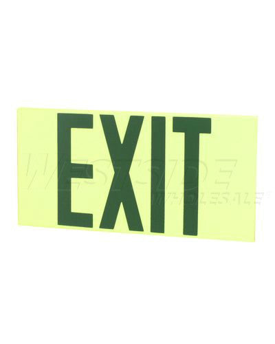 Elco Lighting Self Illuminating Exit Sign - Green Letters