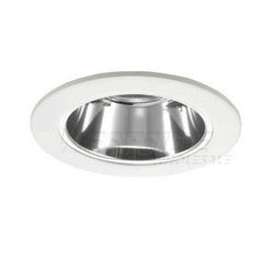 Elco Lighting Recessed Lighting Trim, 3" Low Voltage Diecast Adjustable Reflector Trim - White with Chrome Reflector