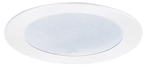 Elco Lighting Recessed Lighting Trim, 5" Line Voltage Shower Trim - White w/Frosted Lens