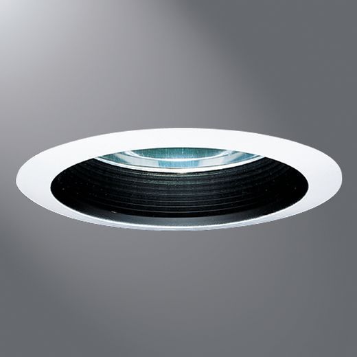 Halo Recessed Lighting Trim, 6" Reflector Black Baffle with Clear Specular Reflector, w/ Torsion Springs