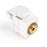Leviton RCA-110 QuickPort Snap-In Connector - White w/Yellow Barrel