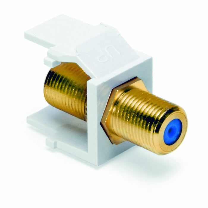 Leviton White F-Type Snap-In Adapter        