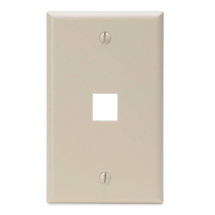 Leviton Electrical Wall Plate, QuickPort Single-Port, 1-Gang - Ivory