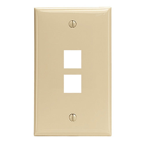 Leviton Electrical Wall Plate, QuickPort Two-Port, 1-Gang - Ivory