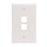 Leviton Electrical Wall Plate, QuickPort Two-Port, 1-Gang - White