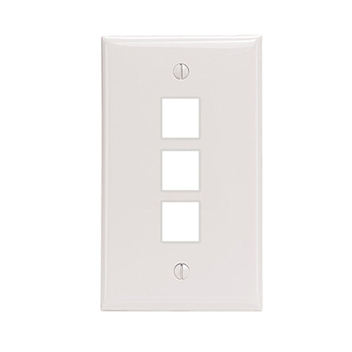 Leviton Electrical Wall Plate, QuickPort Three-Port, 1-Gang - White