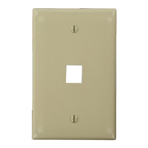 Leviton Electrical Wall Plate, Midway Sized QuickPort Single Port, 1-Gang - Ivory