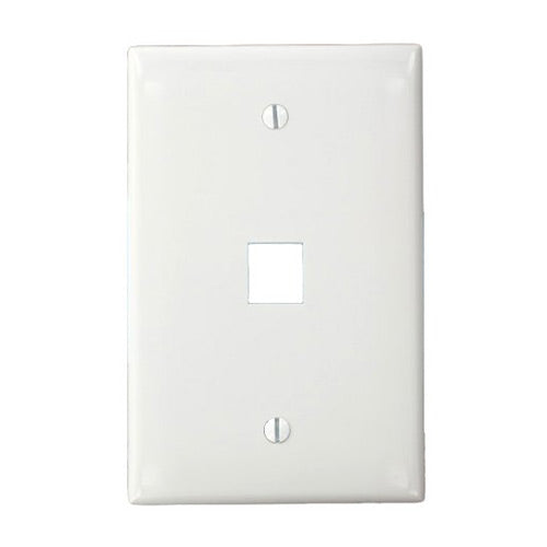 Leviton Electrical Wall Plate, Midway Sized QuickPort Single Port, 1-Gang - White
