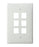Leviton Electrical Wall Plate, Midway Sized QuickPort Six Port, 1-Gang - White