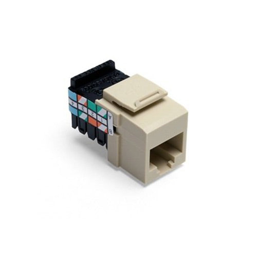 Leviton QuickPort Snap-In Ethernet Connector, Category 3, 8P8C - Ivory