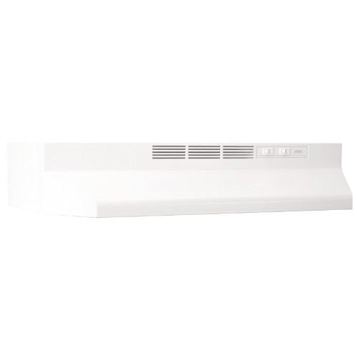 Broan Economy 24" 2-Speed Under Cabinet Range Hood, Non-Ducted - White