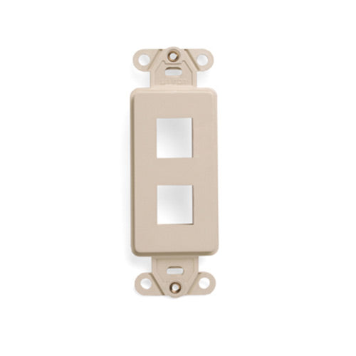 Leviton Electrical Wall Plate, QuickPort Decora Wall Insert, Two Port - Ivory