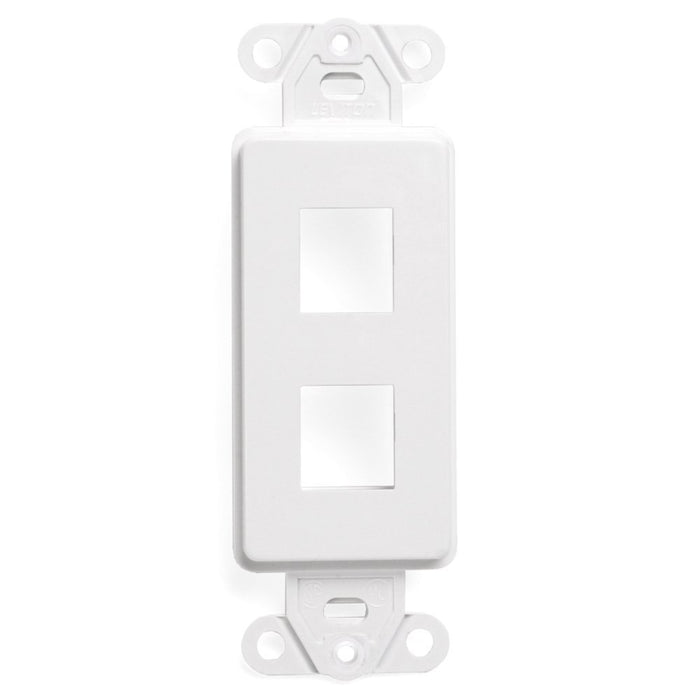 Leviton Electrical Wall Plate, QuickPort Decora Insert, Two Port - White