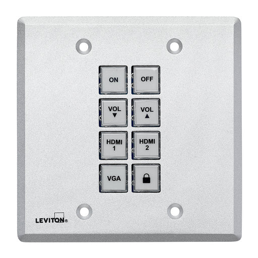 Leviton Electric Wallplate, 8-Button Control Panel Wallplate