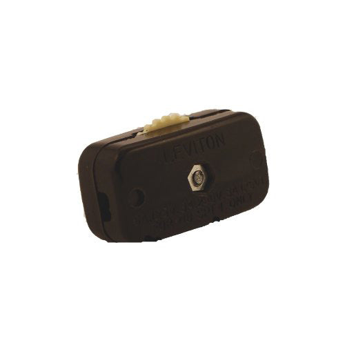 Leviton Miniature Feed-Through Cord Switch, ON-OFF, Brown      