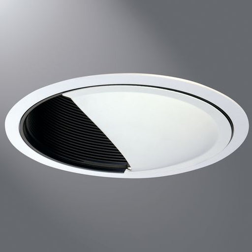 Halo Recessed Lighting Trim, 6" Wall Wash, White with Black Baffle