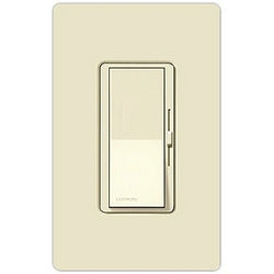 Lutron Dimmer Switch, 600W 1-Pole Magnetic Low Voltage Diva Light Dimmer - Light Almond
