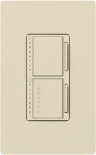 Lutron Dimmer, 300W 2.5A Maestro Combination Light Dimmer w/ Countdown Timer - Light Almond