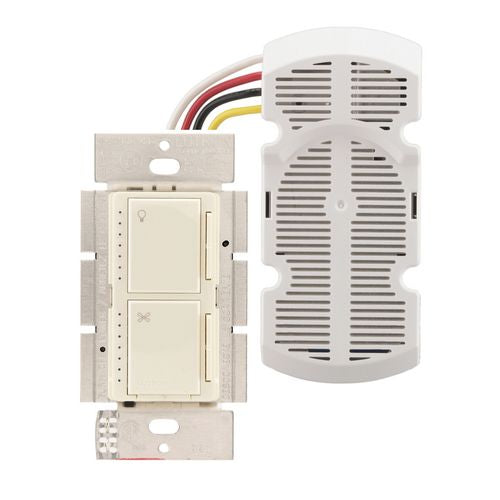 Lutron Fan Speed Control Maestro Combination, 300W Dimmer & 1.0A Fan Controller - Almond
