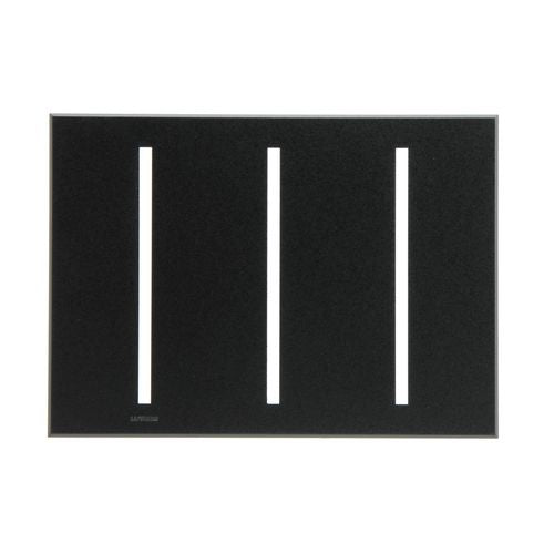Lutron Electrical Wall Plate, 3-Gang Vierti Wall Plate - Black