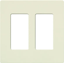 Lutron Electrical Wall Plate, Satin Colors Screwless Decorator, 2-Gang - Biscuit