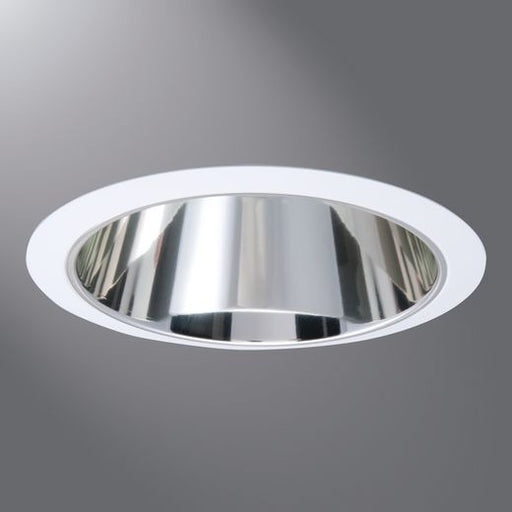 Halo Recessed Lighting Trim, 6" Reflector Cone, White Trim with Champagne Gold Reflector