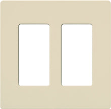 Lutron Electrical Wall Plate, Satin Colors Screwless Decorator, 2-Gang - Eggshell