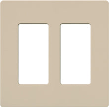 Lutron Electrical Wall Plate, Satin Colors Screwless Decorator, 2-Gang - Taupe