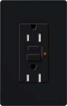 Lutron GFCI Outlet, 15A Tamper Resistant, Claro Satin Colors - Midnight