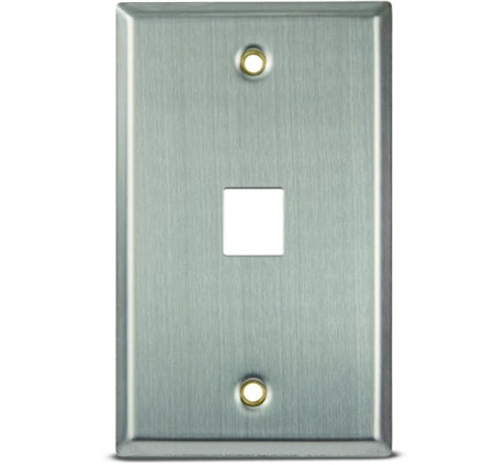 Leviton Wall Plate 1-Port 1g - Stainless Steel      