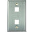 Leviton Wall Plate 2-Port 1G - Stainless Steel      