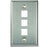 Leviton Wall Plate 3-Port 1g - Stainless Steel      